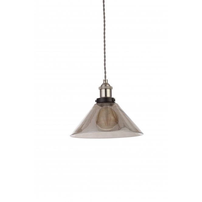 FORUM LIGHTING INL-33136-SMK Algol Coolie Pendant Glass Shade Only Smoke Grey