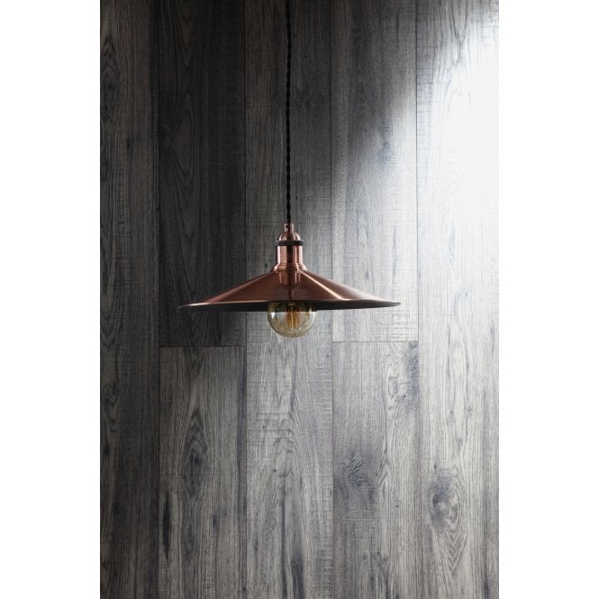 INL-33819-ACOP Rigel Large Shallow Diner Shade Only Antique Copper