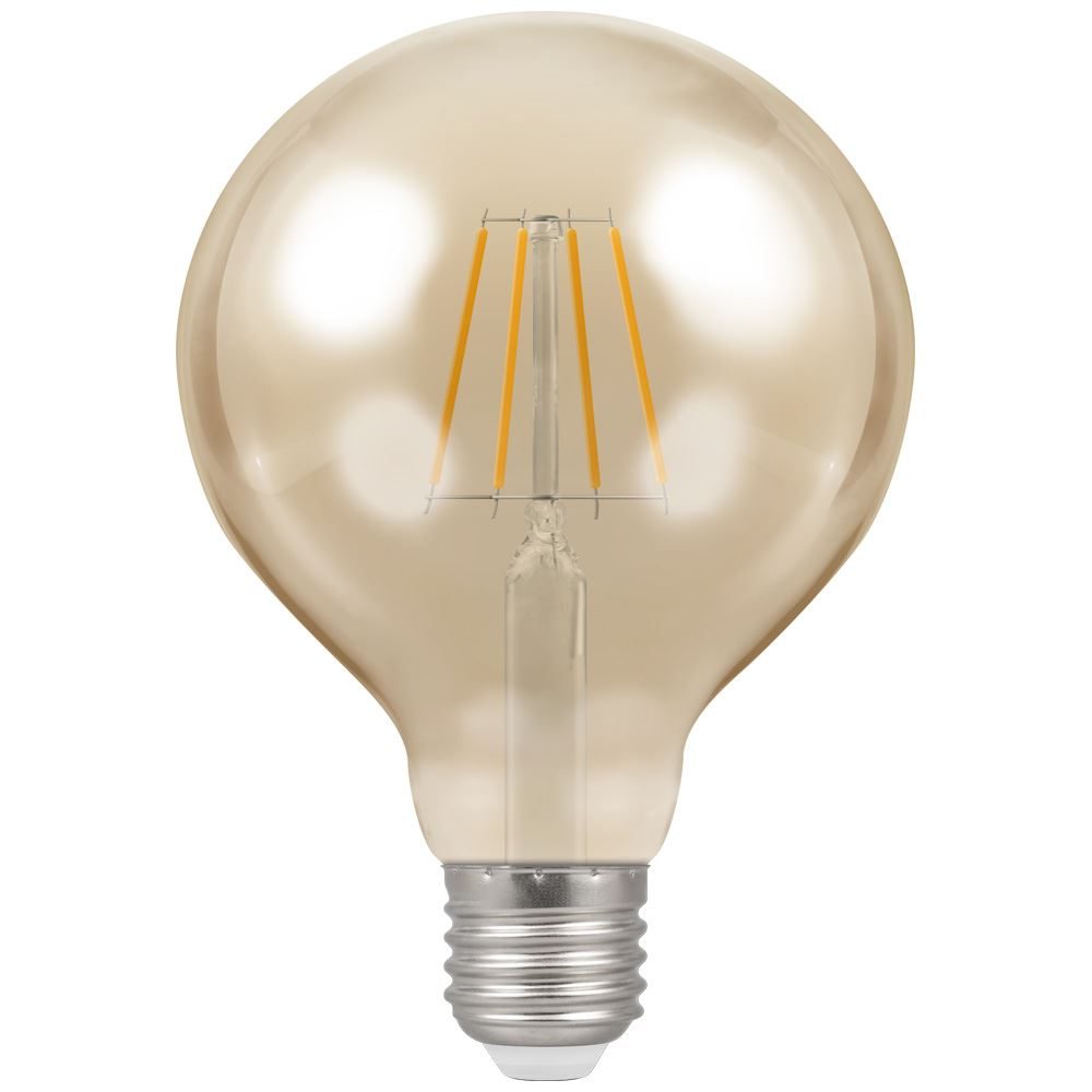 Crompton Lamps LED Filament G95 Antique Bronze Dimmable 5W E27 2200K Warm White