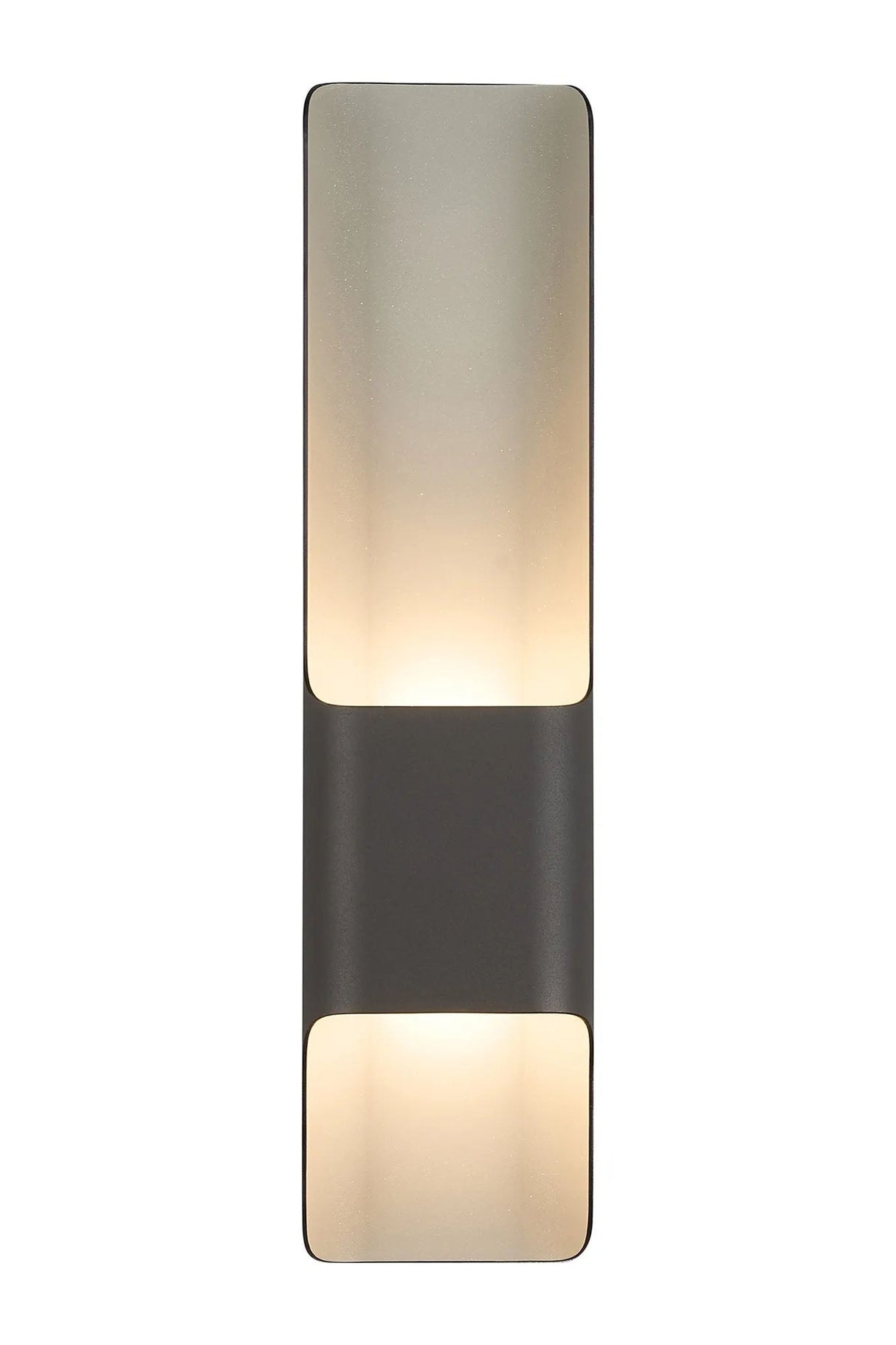 Galloway Wall Lamp With 125 x 508mm Offset Open Curve Shade, 2 x 6.5W LED, IP65, Anthracite