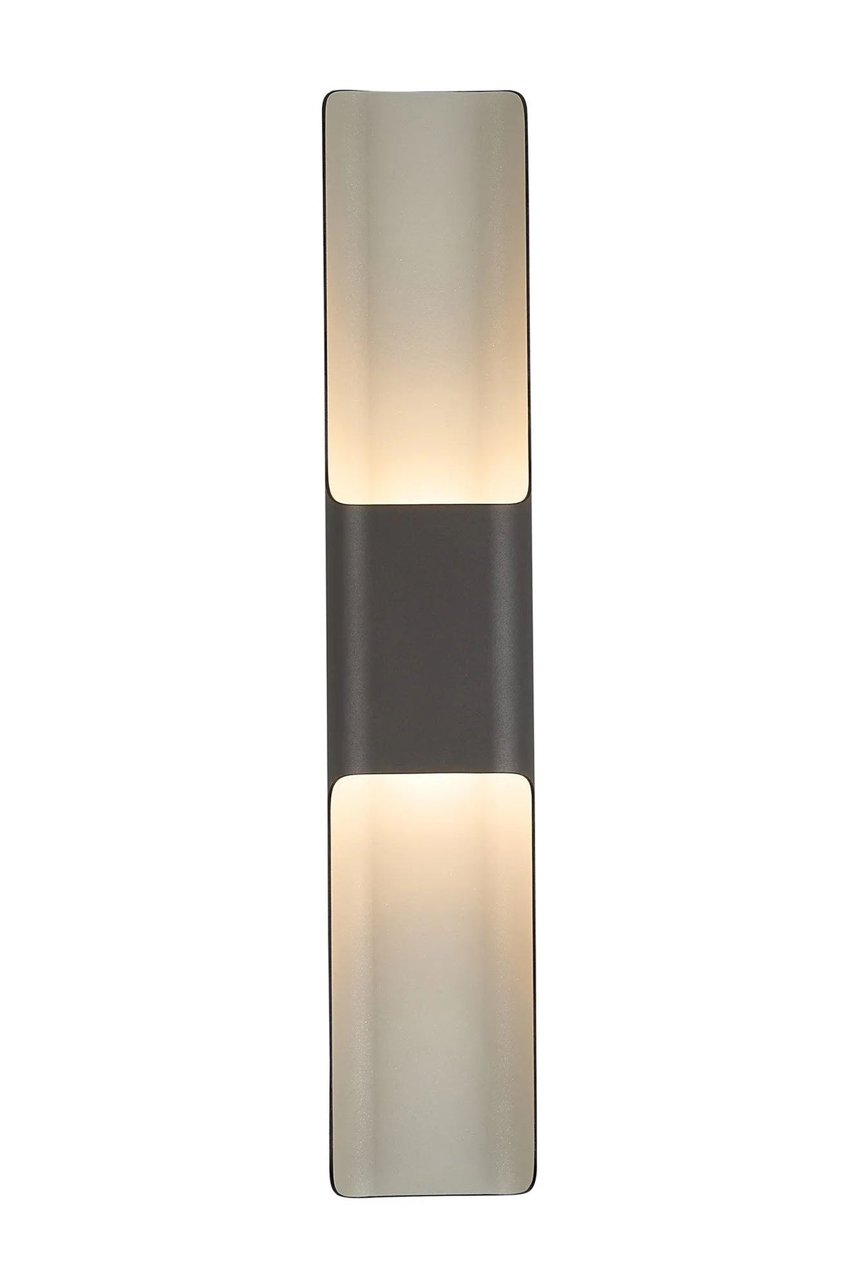 Galloway Wall Lamp With 125 x 670mm Even Open Curve Shade, 2 x 6.5W LED, IP65, Anthracite