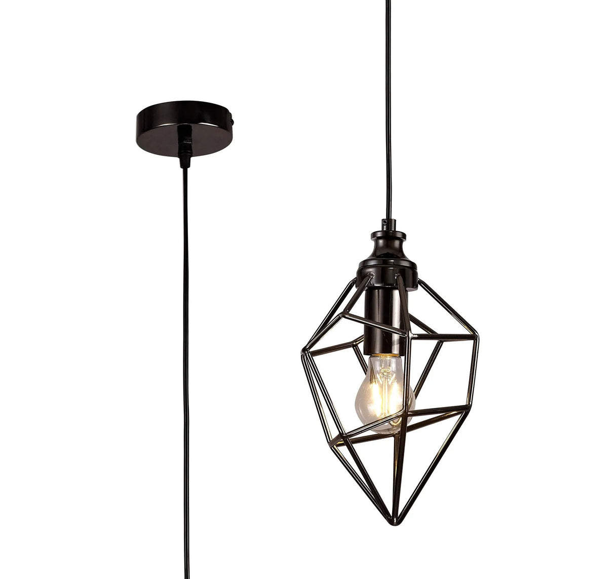 Gaughan Small Pendant, 1 x E27, Black Nickel