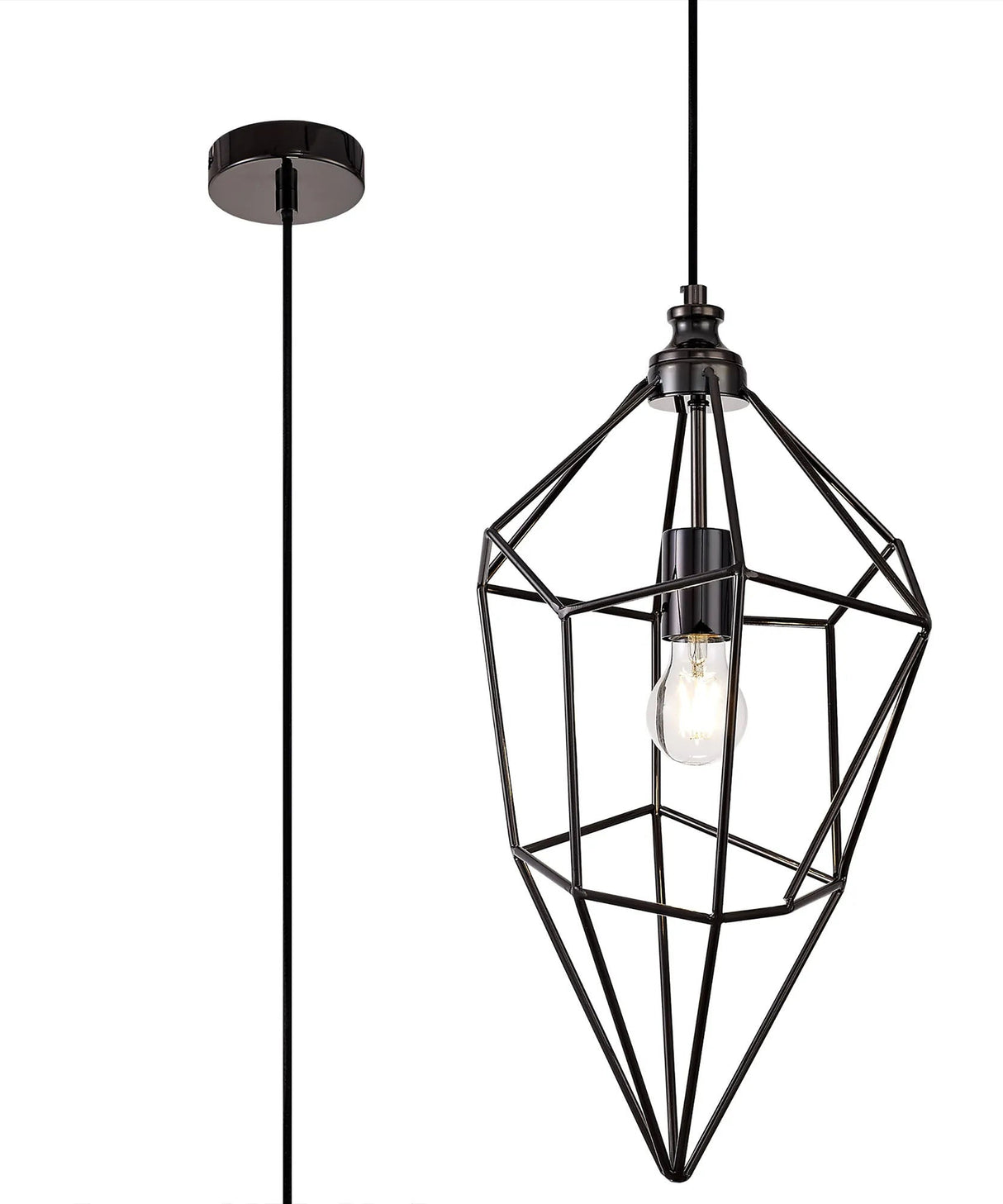 Gaughan Large Pendant, 1 x E27, Black Nickel