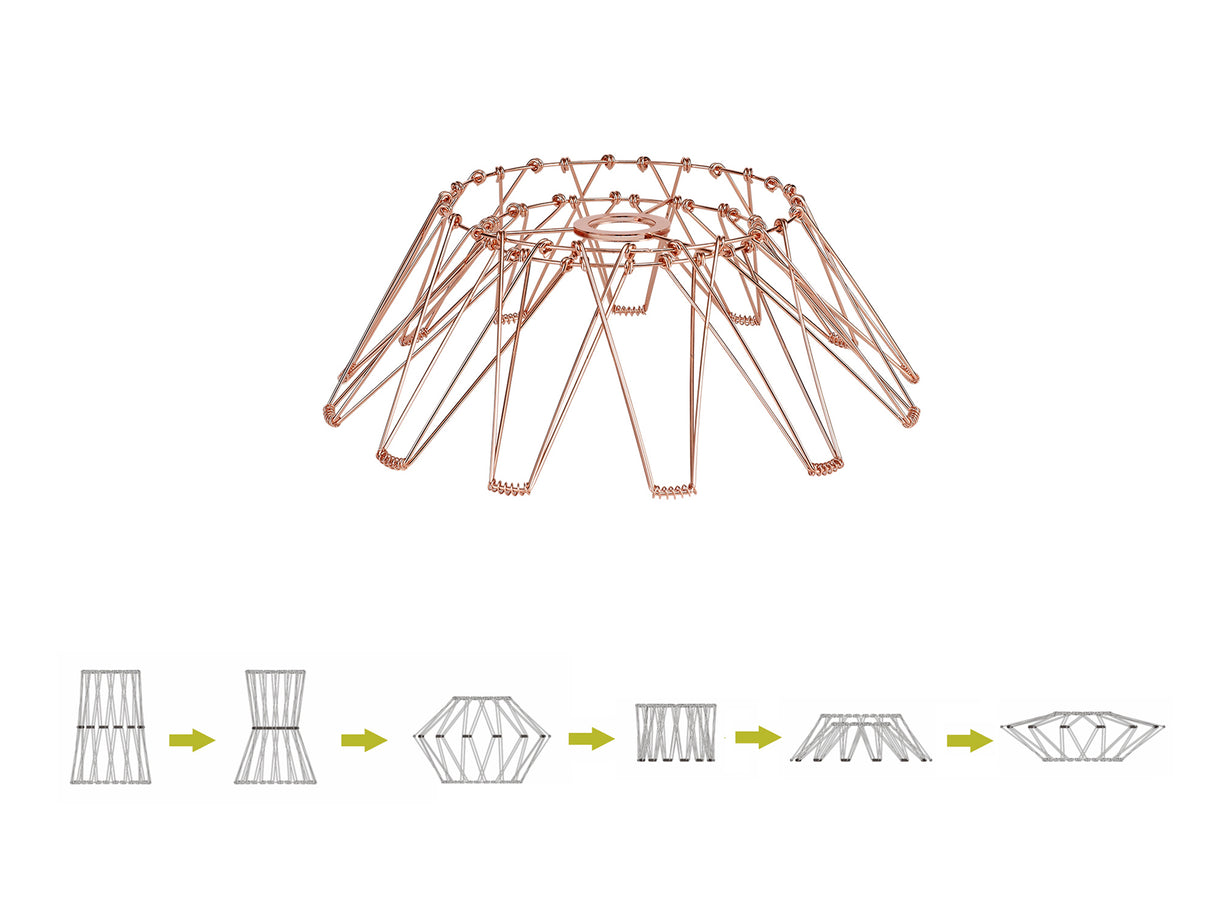 Harris, 30cm Non-Electric Rose Gold Adjustable & Flexible Shade