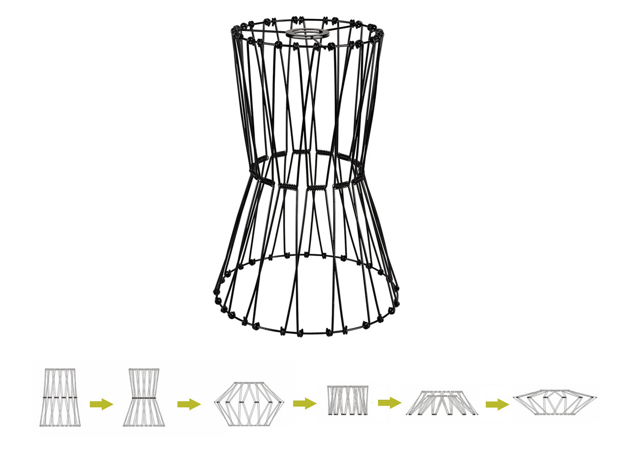 Harris, 30cm Non-Electric Matt Black Adjustable & Flexible Shade