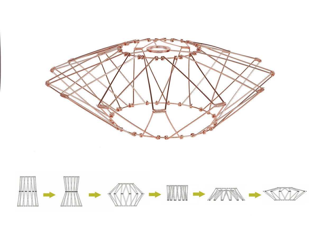 Harris, 40cm Non-Electric Rose Gold Adjustable & Flexible Shade