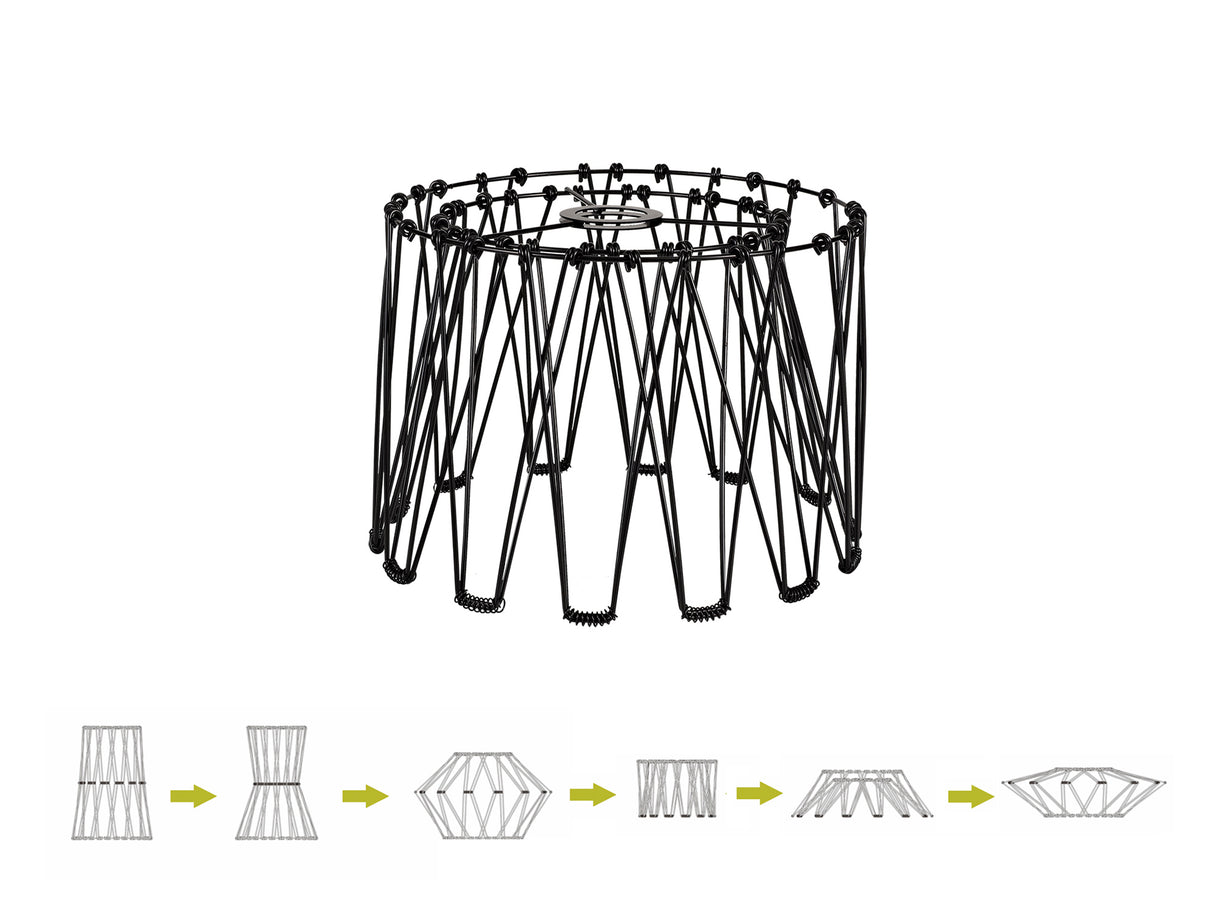 Harris, 40cm Non-Electric Matt Black Adjustable & Flexible Shade