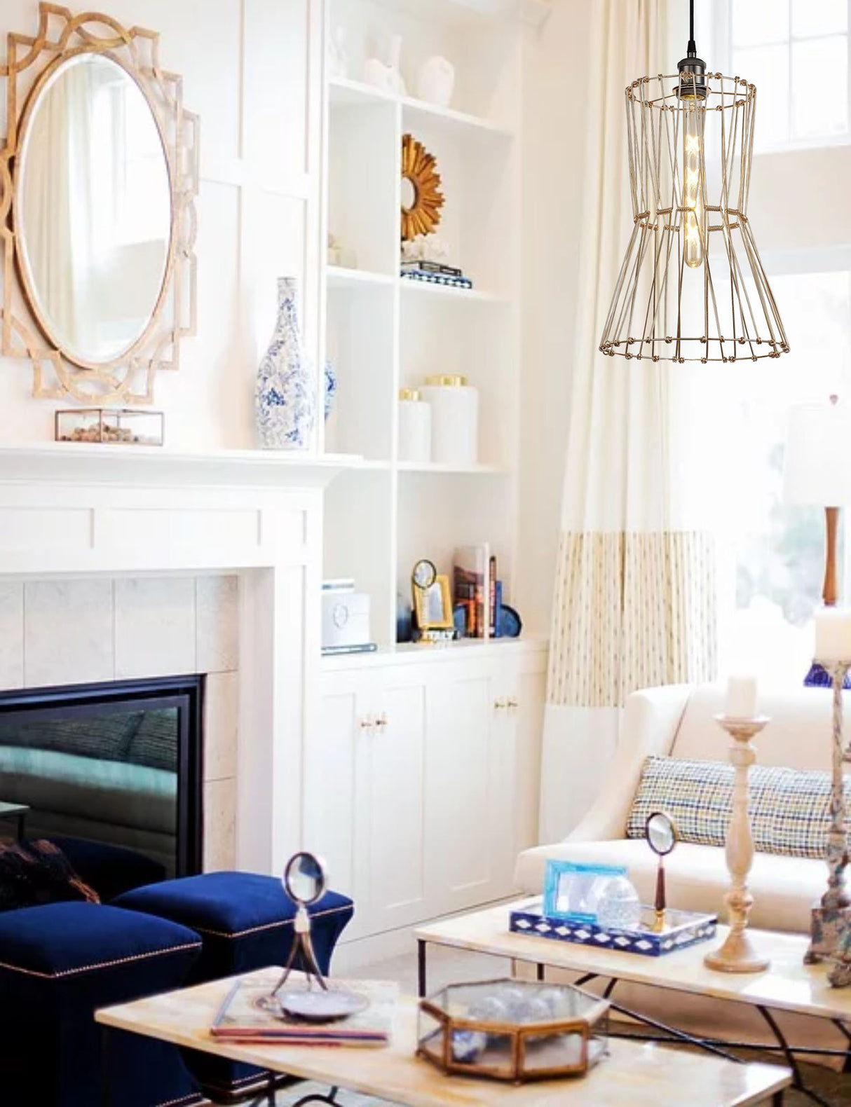 Harris, 40cm Non-Electric Rose Gold Adjustable & Flexible Shade