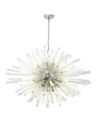 Harris 32 x E27, Oval Pendant Polished Nickel/Clear Glass