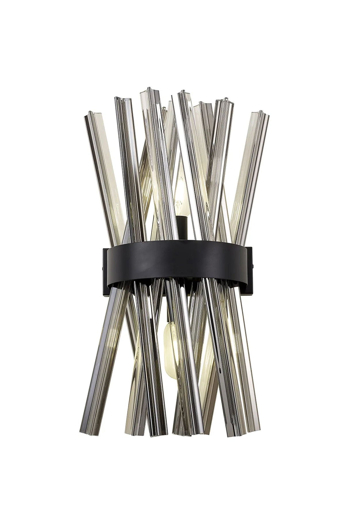 Harris 2 x E14, Wall Light E14, Matt Black/Smoke Glass