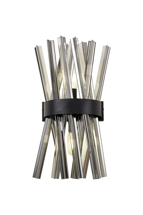 Harris 2 x E14, Wall Light E14, Matt Black/Smoke Glass