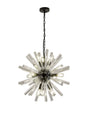 Harris 10 x E14, Round Pendant Matt Black/Clear Glass
