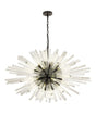 Harris 32 x E27, Oval Pendant Matt Black/Clear Glass