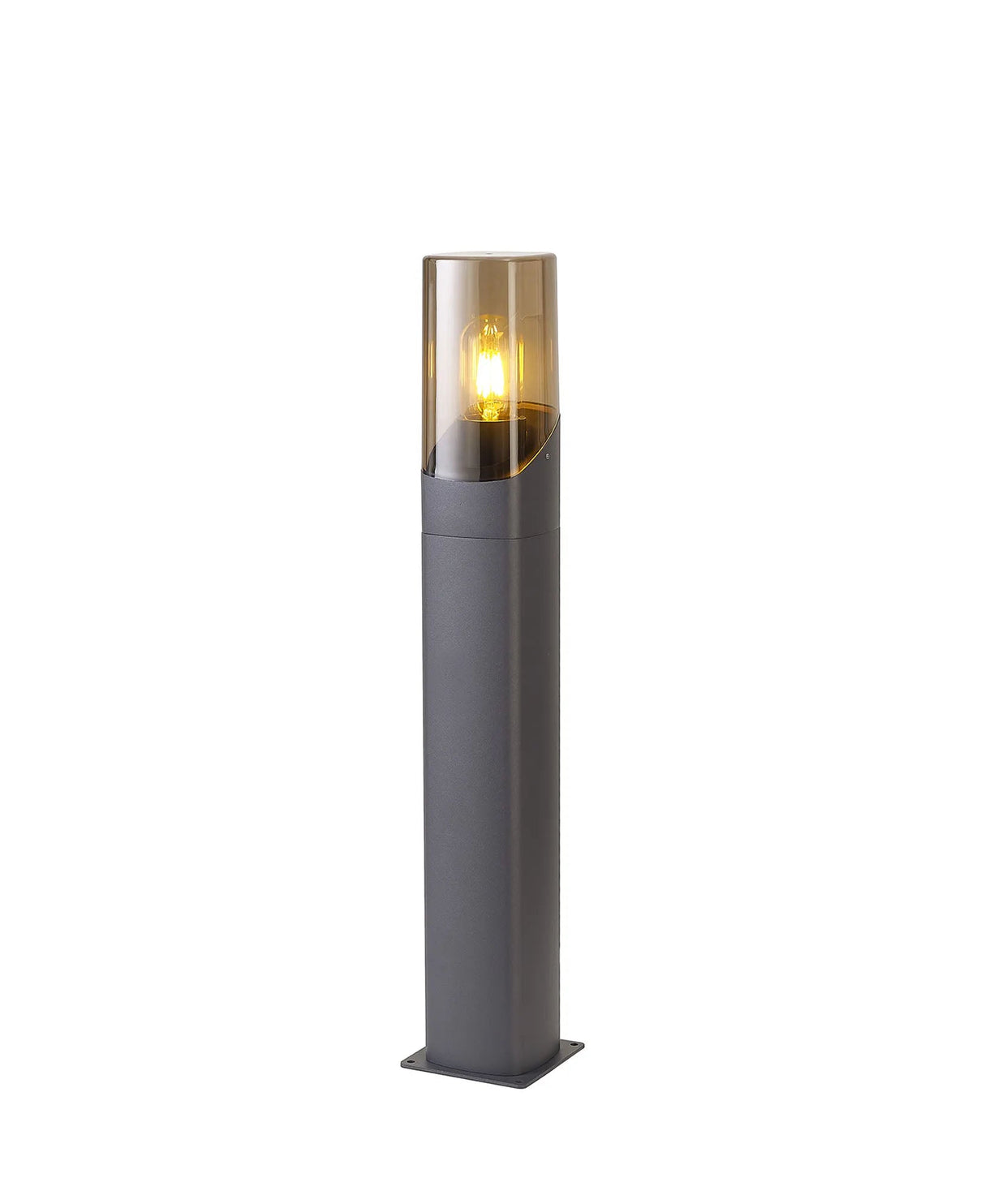 Hjelde 60cm Post Lamp 1 x E27, IP44, Grey/Smoke