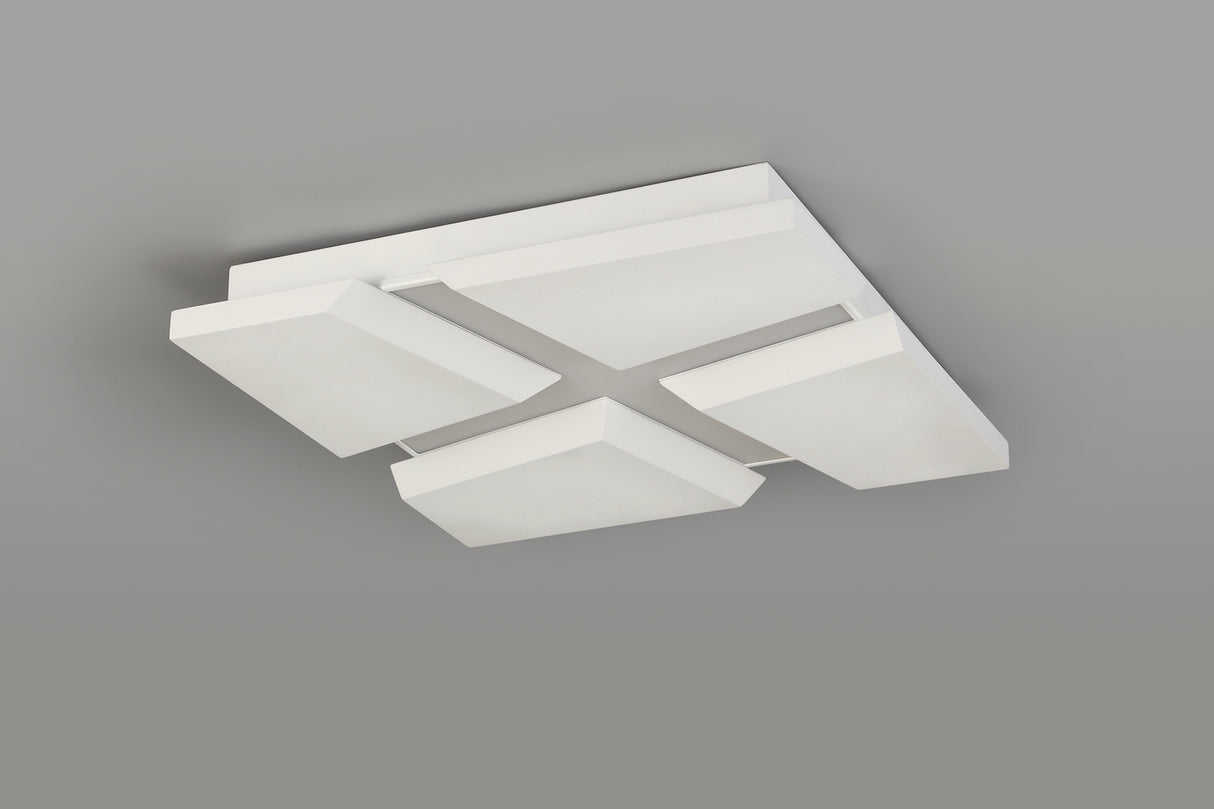 Holden Flush Square Square Ceiling, 1 x 50W LED, 3000K, 3500lm, Sand White, 3yrs Warranty