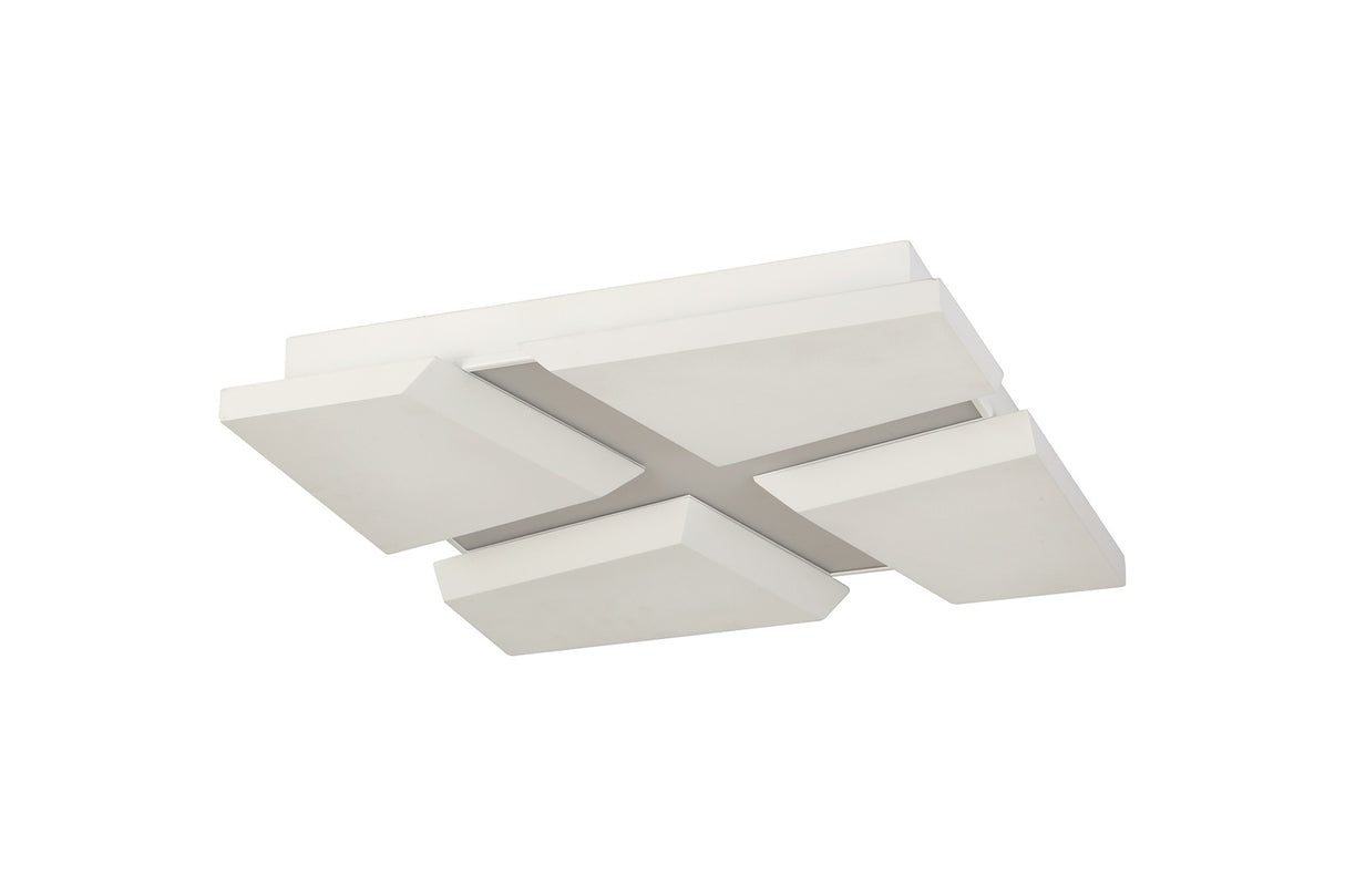 Holden Flush Square Square Ceiling, 1 x 50W LED, 3000K, 3500lm, Sand White, 3yrs Warranty