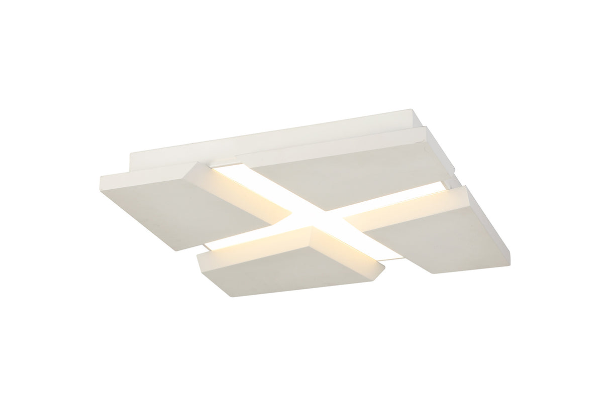 Holden Flush Square Square Ceiling, 1 x 50W LED, 3000K, 3500lm, Sand White, 3yrs Warranty