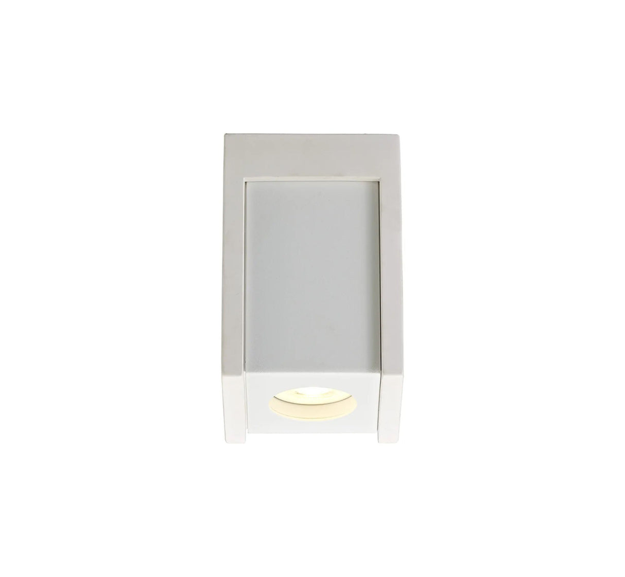 Holloway 1 Light Square Ceiling GU10, White Paintable Gypsum With Matt White Cover