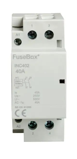 FuseBox INC402 40A 2 Pole N/O Installation Contactor 230V