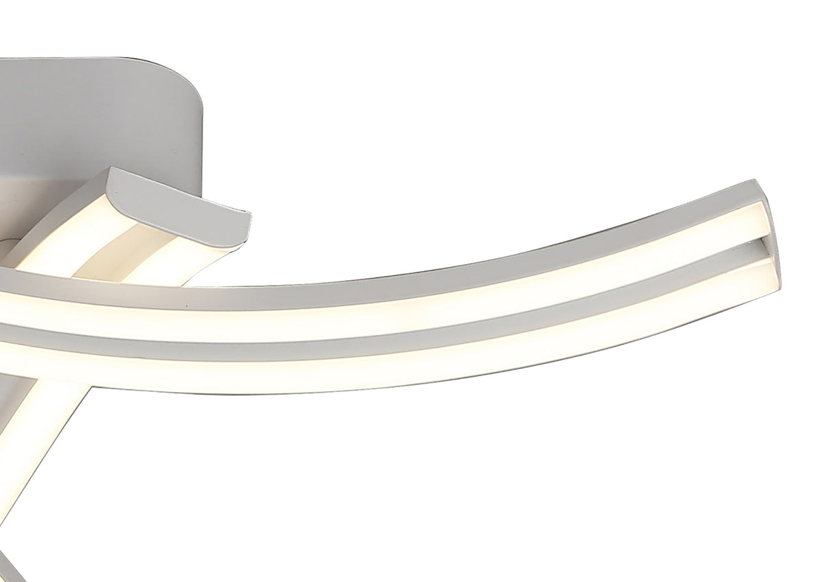 Johnston 3 Light Ceiling, 3 x 13W LED, 4000K, 2342lm, White, 3yrs Warranty
