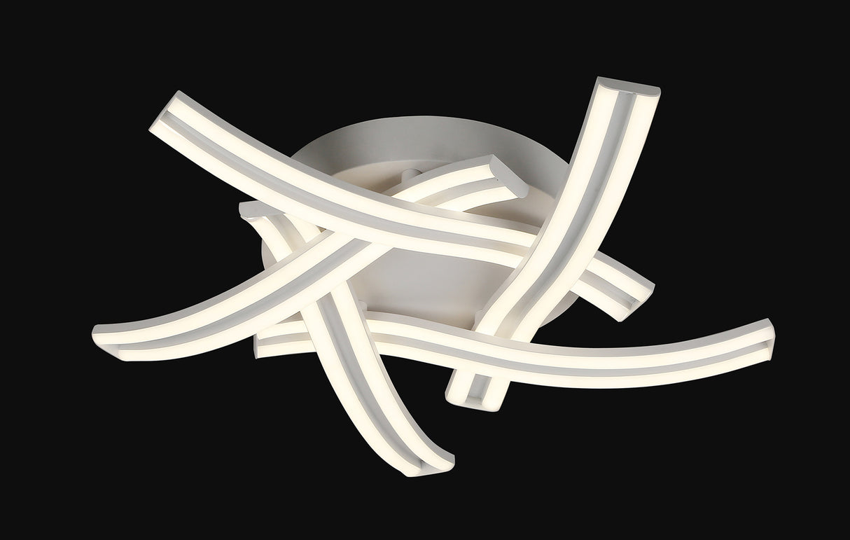 Johnston 5 Light Ceiling, 5 x 12W LED, 4000K, 3792lm, White, 3yrs Warranty