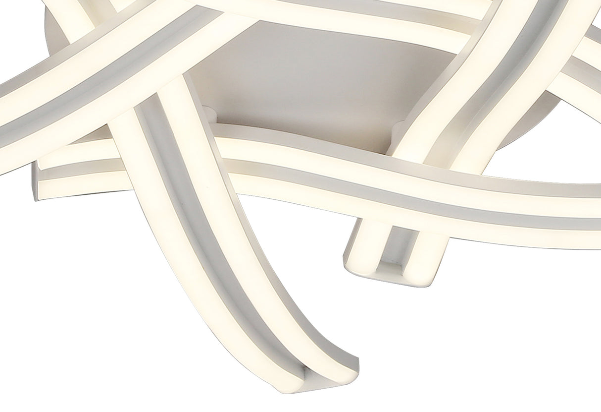 Johnston 5 Light Ceiling, 5 x 12W LED, 4000K, 3792lm, White, 3yrs Warranty