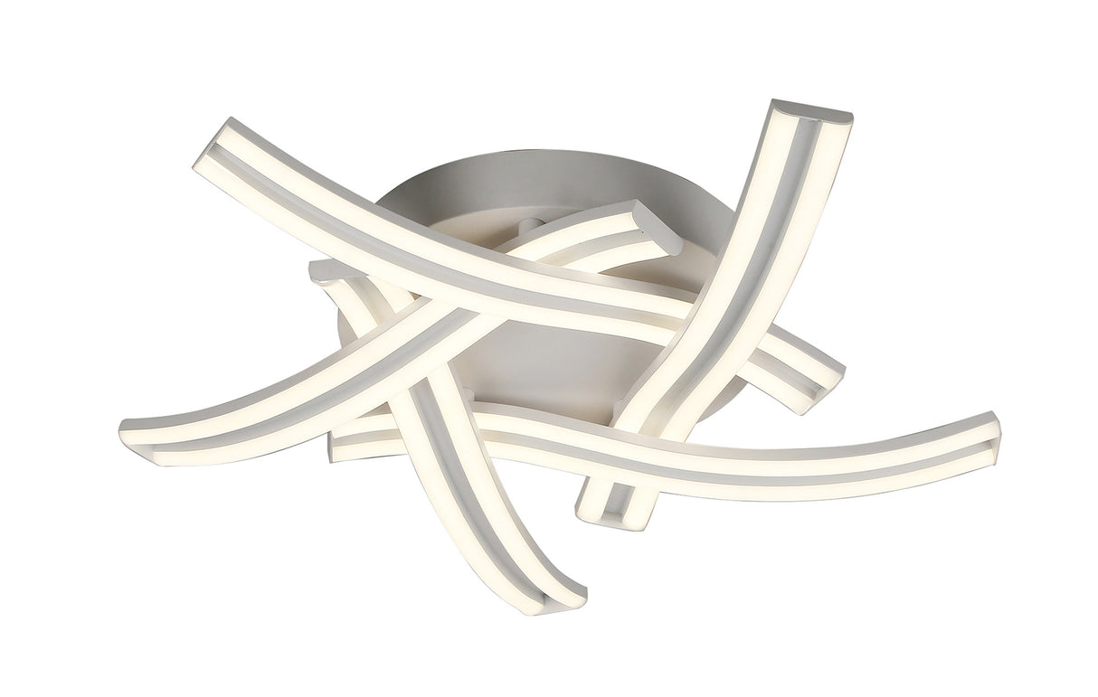 Johnston 5 Light Ceiling, 5 x 12W LED, 4000K, 3792lm, White, 3yrs Warranty