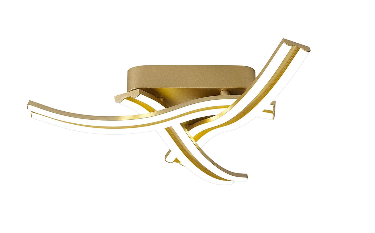 Johnston 3 Light Ceiling, 3 x 13W LED, 3500K, Sand Gold