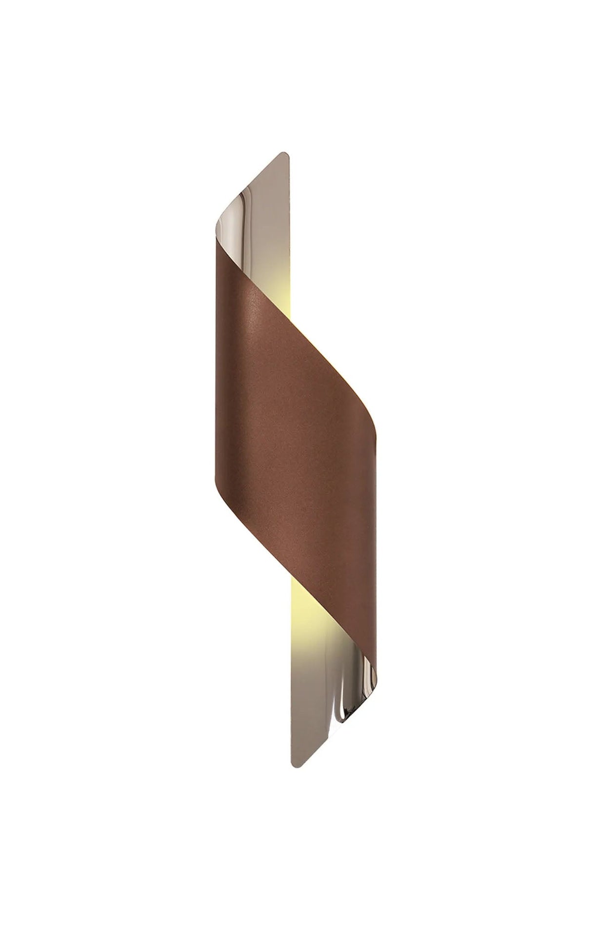 Kachosa Wall Lamp Large, 8W LED, 3000K, Satin Brown/Polished Chrome