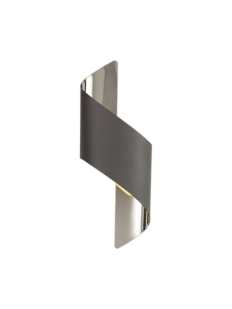 Kachosa Wall Lamp Small, 8W LED, 3000K, Anthracite/Polished Chrome