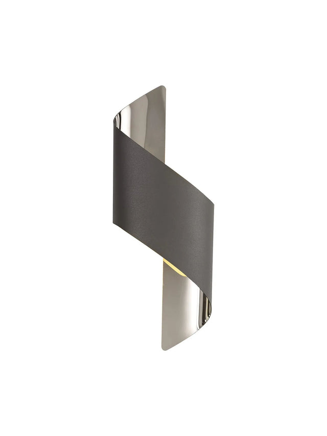 Kachosa Wall Lamp Small, 8W LED, 3000K, Anthracite/Polished Chrome