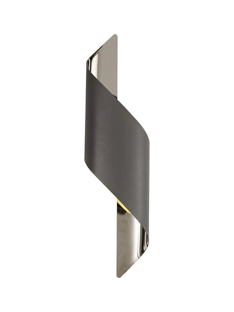 Kachosa Wall Lamp Large, 8W LED, 3000K, Anthracite/Polished Chrome