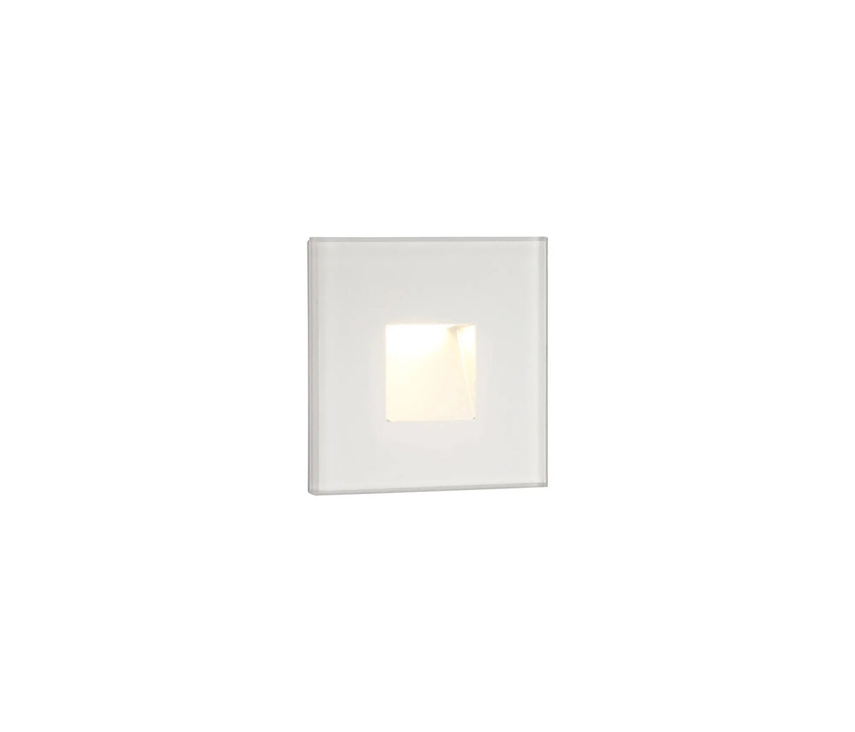 Kerr Recessed Square Glass Fronted Wall Lamp, 1.8W LED, 3000K, IP65, White