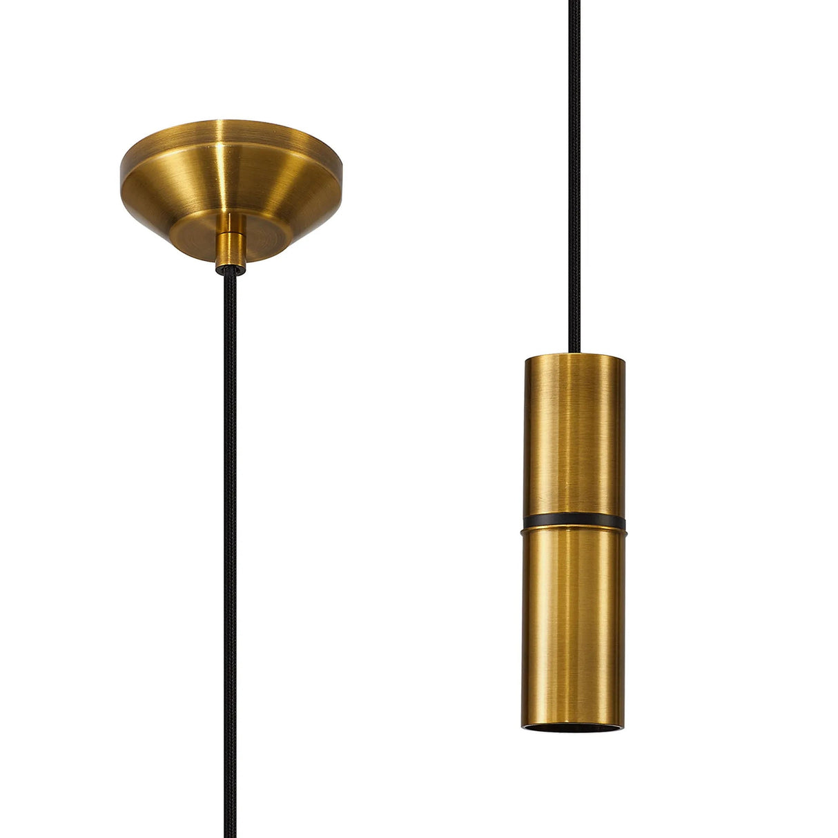 Kevan 1.5m 1 Light Pendant, 1 x E27, Gilt Bronze