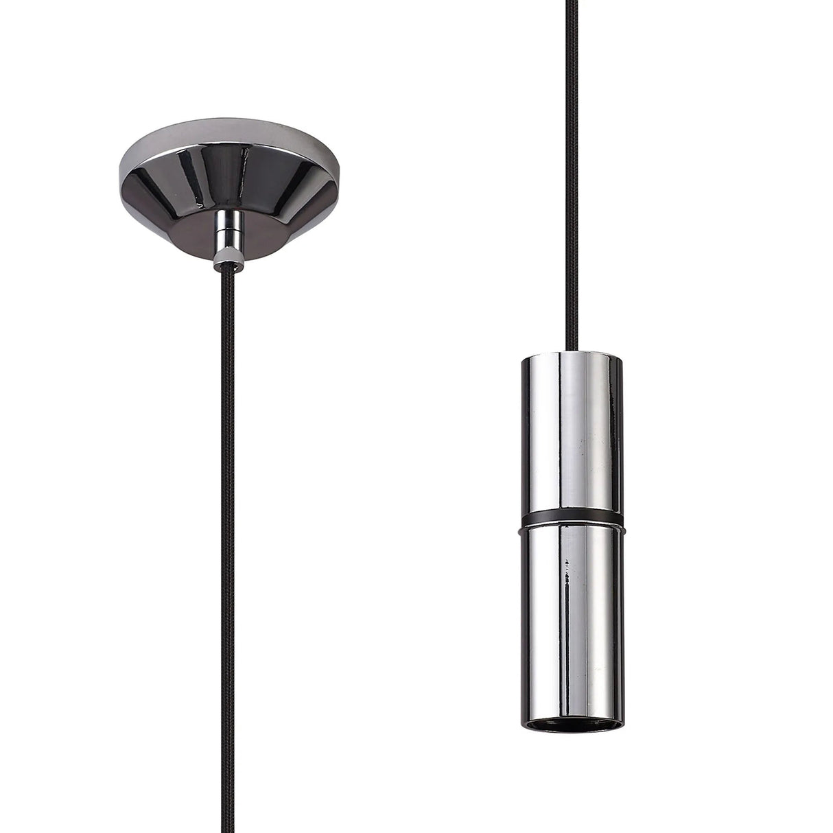 Kevan 1.5m 1 Light Pendant, 1 x E27, Polished Chrome