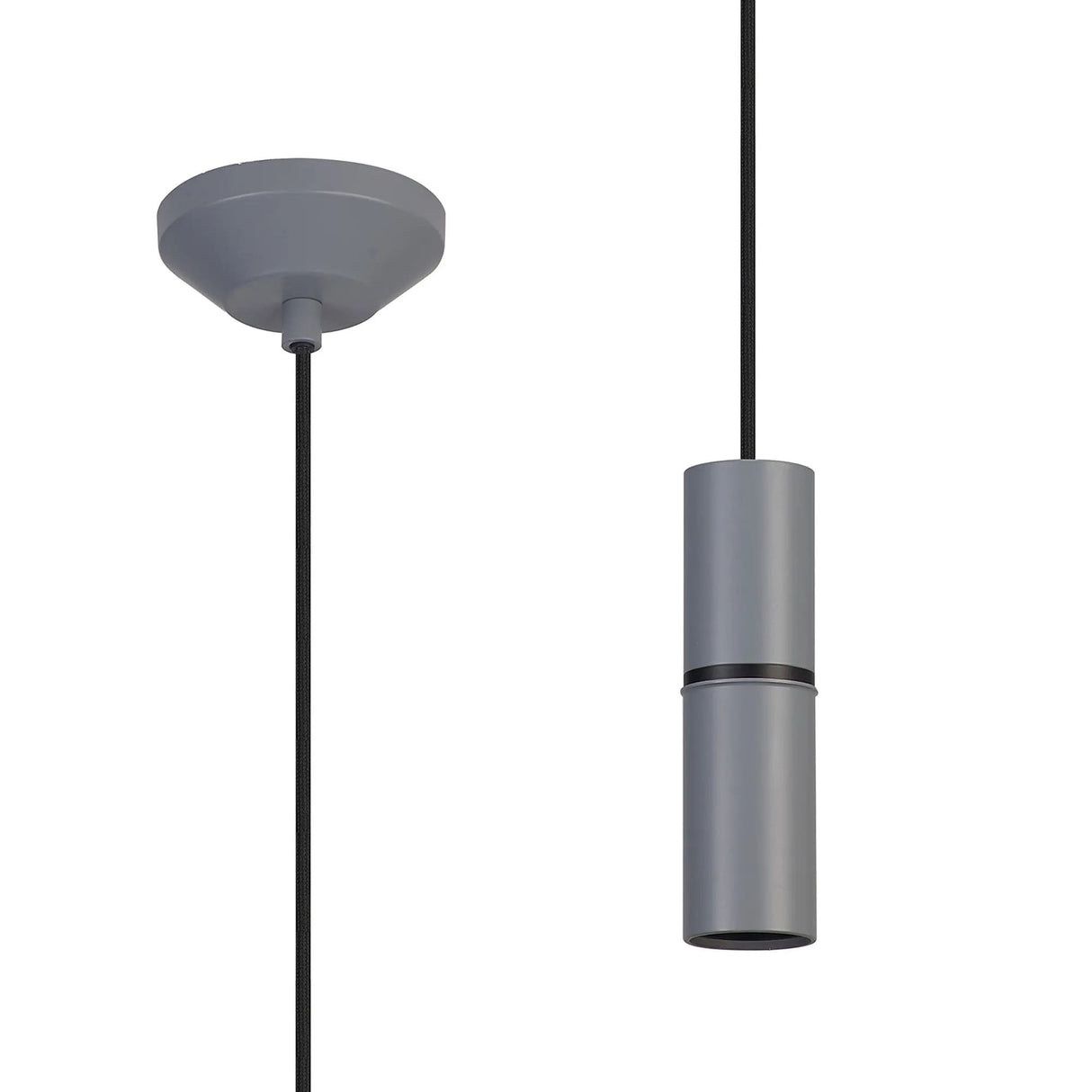 Kevan 1.5m 1 Light Pendant, 1 x E27, Warm Grey