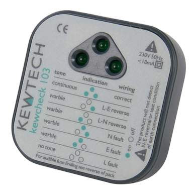 Kewtech KEWCHECK 103 Socket Tester Audible