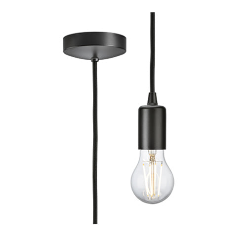 KNIGHTSBRIDGE 1.8M E27 SMOKED BRONZE CONTEMPORARY PENDANT SET 8270LSB