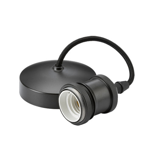 KNIGHTSBRIDGE 6" E27 SMOKED BRONZE VINTAGE PENDANT SET 8271SB