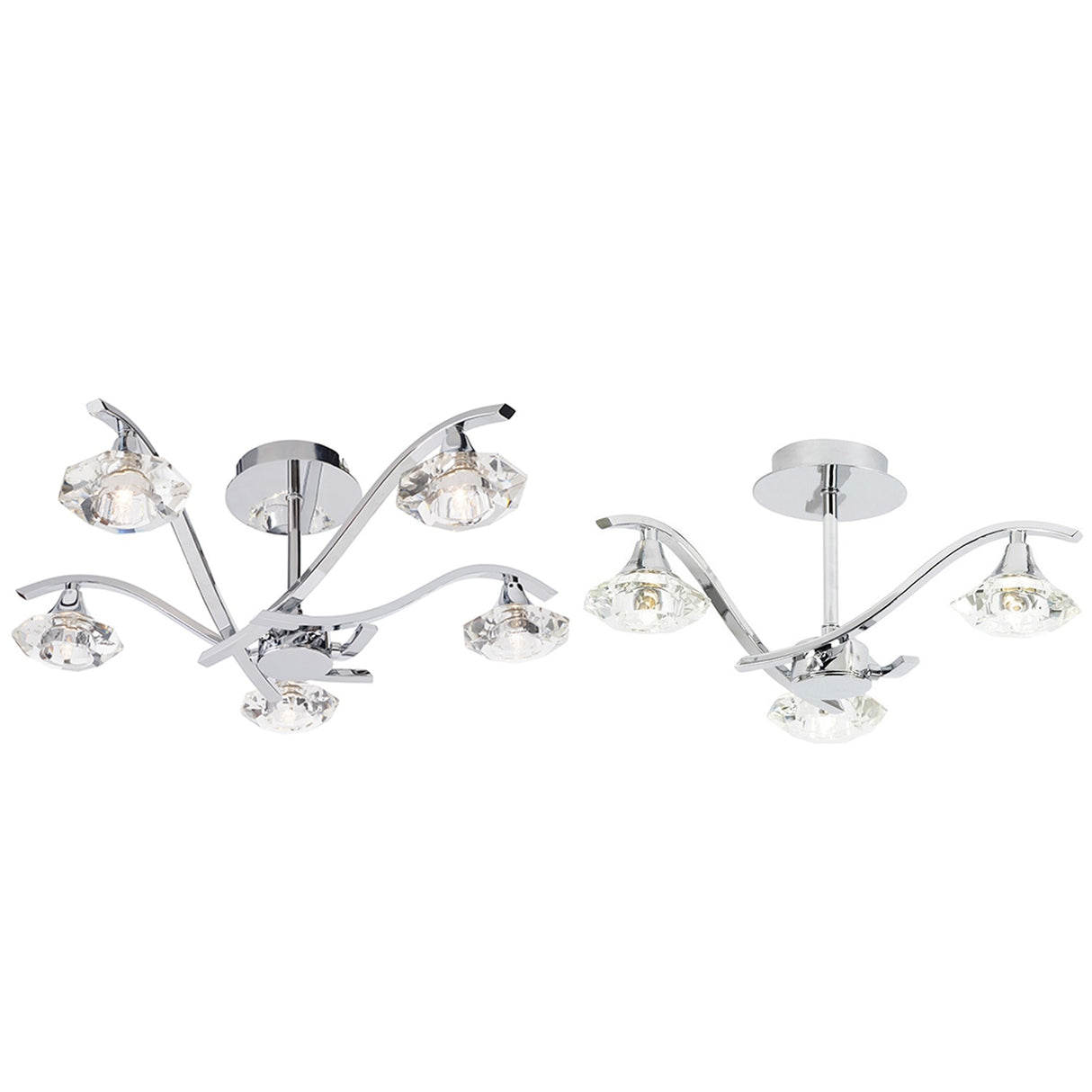 Langella Semi Flush with 3 lights or 5 lights
