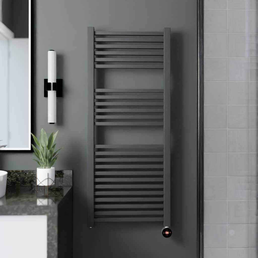 Ecostrad Cube TriQ WiFi 600W Electric Towel Rail – Anthracite – CU-3Q-60-A
