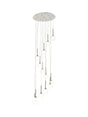Lathen Round Multiple Pendant 2.5m, 13 x G9, Polished Chrome/Frosted/Clear Type M Shade