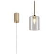 Lathen Single Pendant 2m, 1 x G9, French Gold/Clear Type B Shade