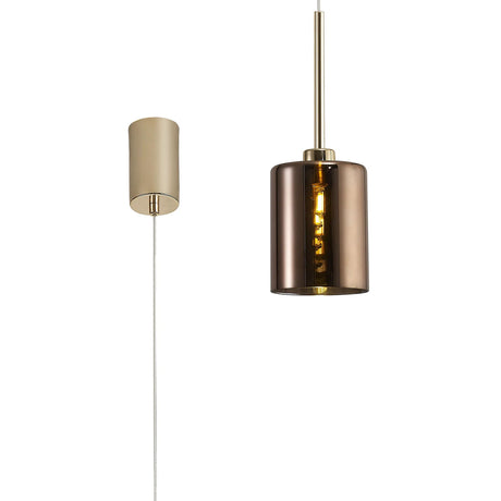 Lathen Single Pendant 2m, 1 x G9, French Gold/Copper Type B Shade
