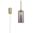 Lathen Single Pendant 2m, 1 x G9, French Gold/Smoked Type A Shade