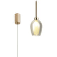 Lathen Single Pendant 2m, 1 x G9, French Gold/Smoke/Frosted Type D Shade