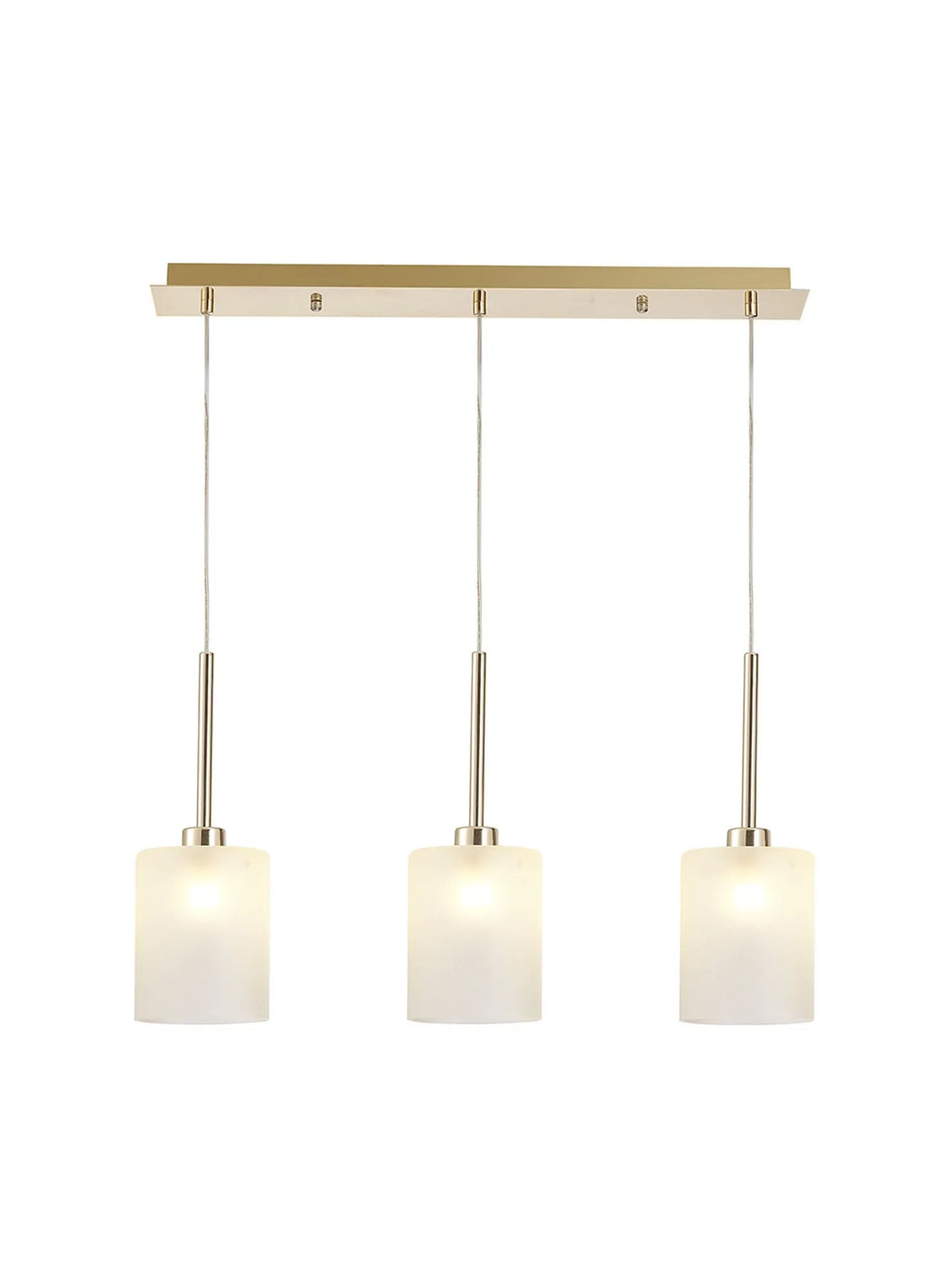 Lathen Linear Pendant 2m, 3 x G9, French Gold/Frosted Type B Shade