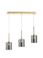 Lathen Linear Pendant 2m, 3 x G9, French Gold/Chrome Type B Shade