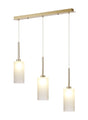 Lathen Linear Pendant 2m, 3 x G9, French Gold/Frosted Type A Shade