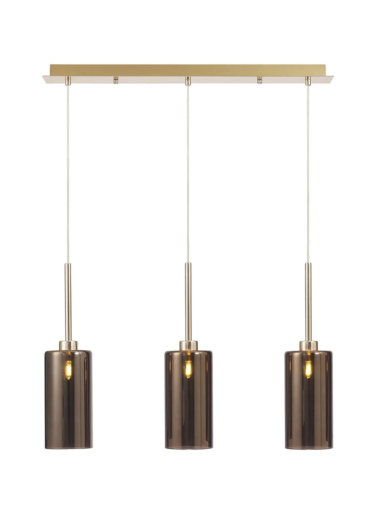 Lathen Linear Pendant 2m, 3 x G9, French Gold/Copper Type A Shade